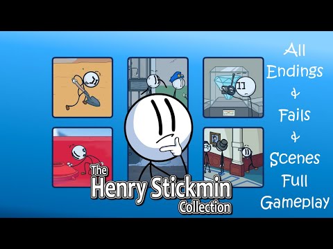 The Henry Stickmin Collection - All Scenes All Endings All fails Full Gameplay | Funnest Game Ever