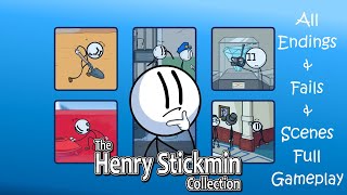 The Henry Stickmin Collection  All Scenes All Endings All fails Full Gameplay | Funnest Game Ever