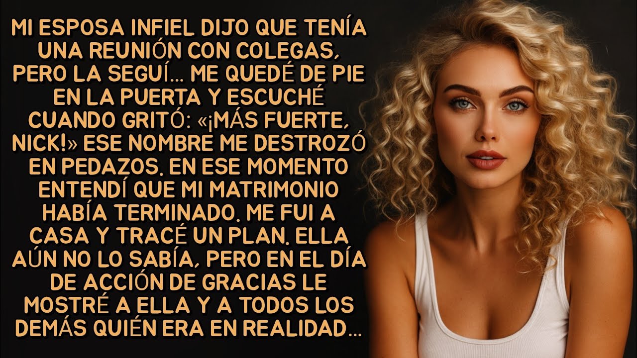 Mi esposa infiel dijo que tenía una reunión con colegas, pero la seguí… Me quedé de pie en la puerta