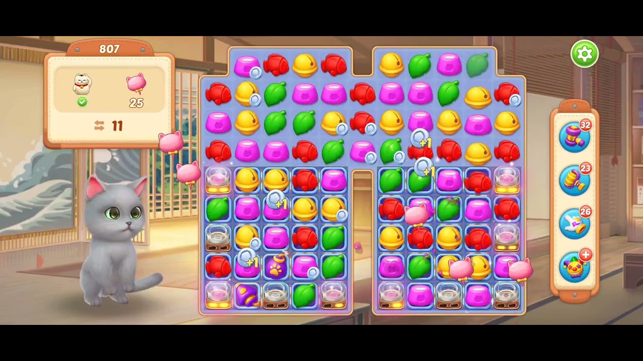 Level 807 パズにゃん レベル807 Kitten Match level 807 - YouTube