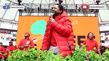 Mbuyiseni Ndlozi Singing Azania  When EFF Supporters  demanded him on Stage