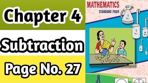 Subtraction 4th Std Maths | Exercise Page No. 27 | Class 4th Maths Subtraction Page No. 27 Exercise