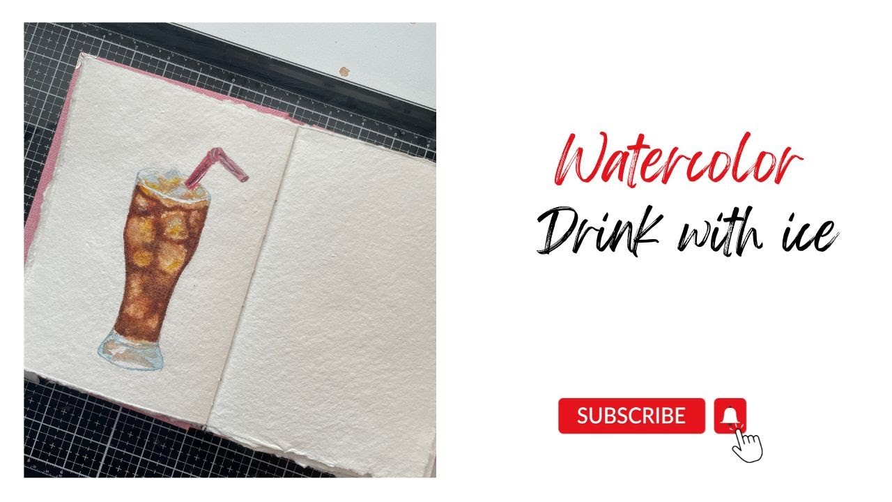 Watercolor Drink with ice