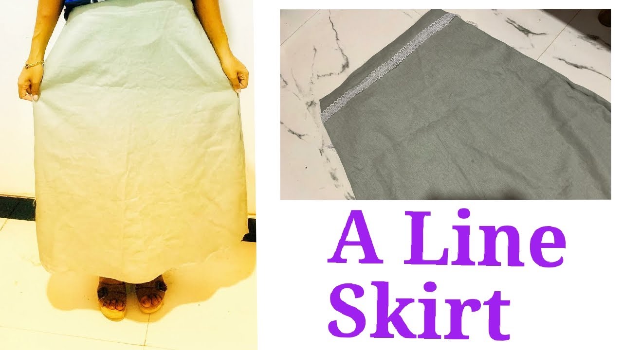 A line සාය | A line skirt | let's learn how to sew A line skirt | ඒ ...