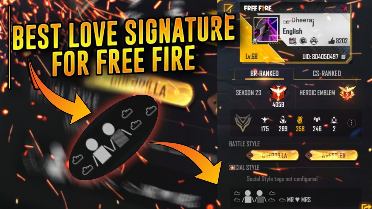 Hwo to write colour text on free Fire || old badges text in profile page trick || love signature
