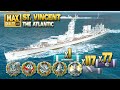 Battleship St. Vincent: MVP on map The Atlantic - World of Warships