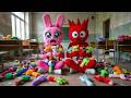Pinki & Raddy TRAPPED With Sprunki in School! No Escape?! 😱