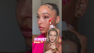 SUNSET BLUSH!🤩it’s so 80’s I’m in love vc: Alissa Janay #makeup #sunsetblush #beauty