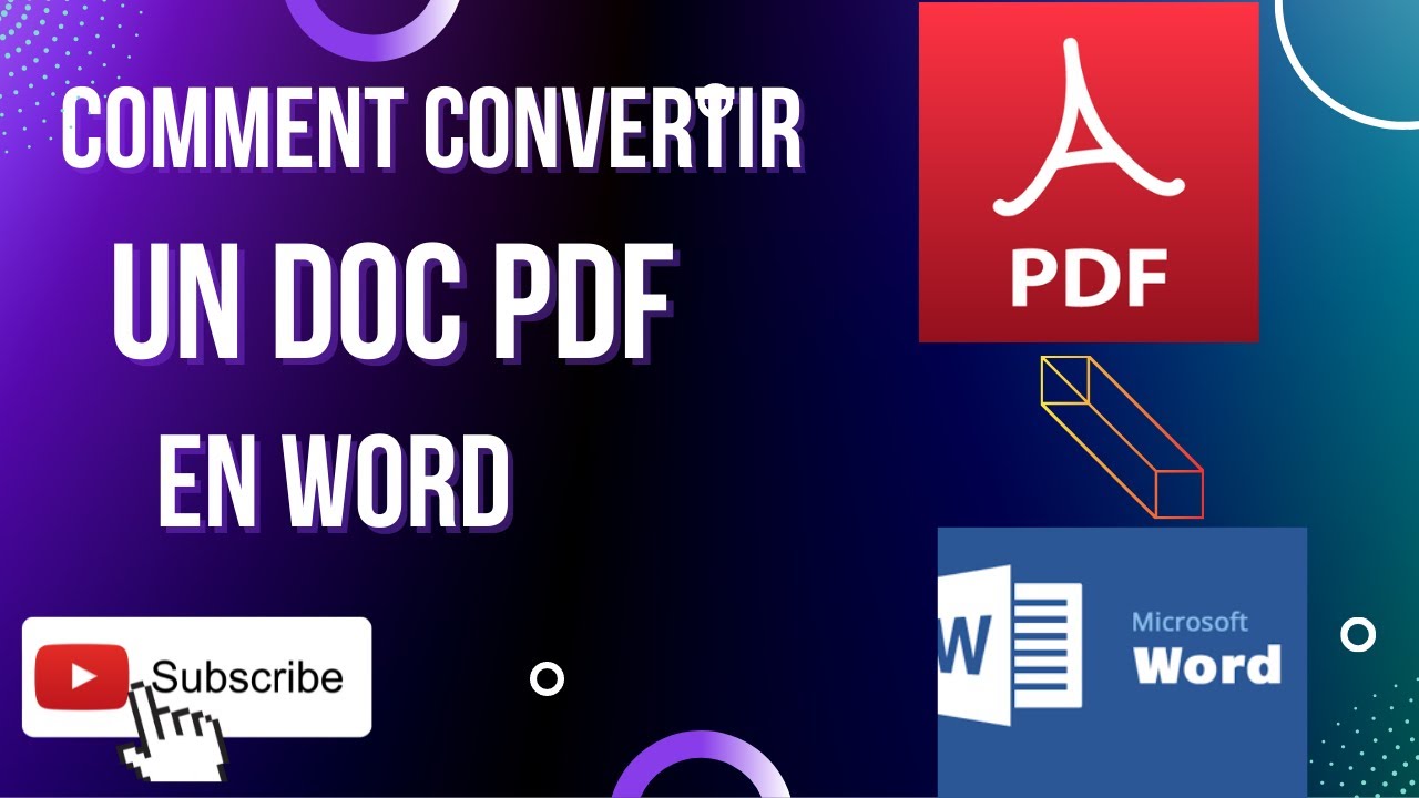 Convertir un document Pdf en Word avec MS Word: Sans Logiciel - YouTube
