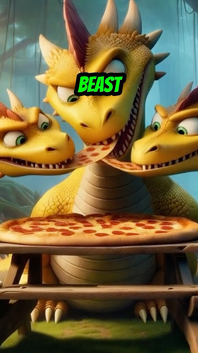 Ghidorah Eats Kong’s Pizza😱😱#godzillacartoon #monsterverse