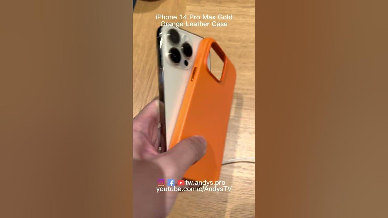 iPhone 14 Pro Max and Orange Leather Case Unboxing 