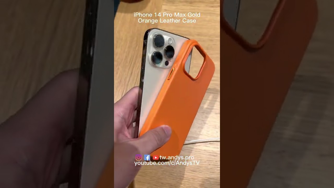 iPhone 14 Pro Max and Orange Leather Case Unboxing 