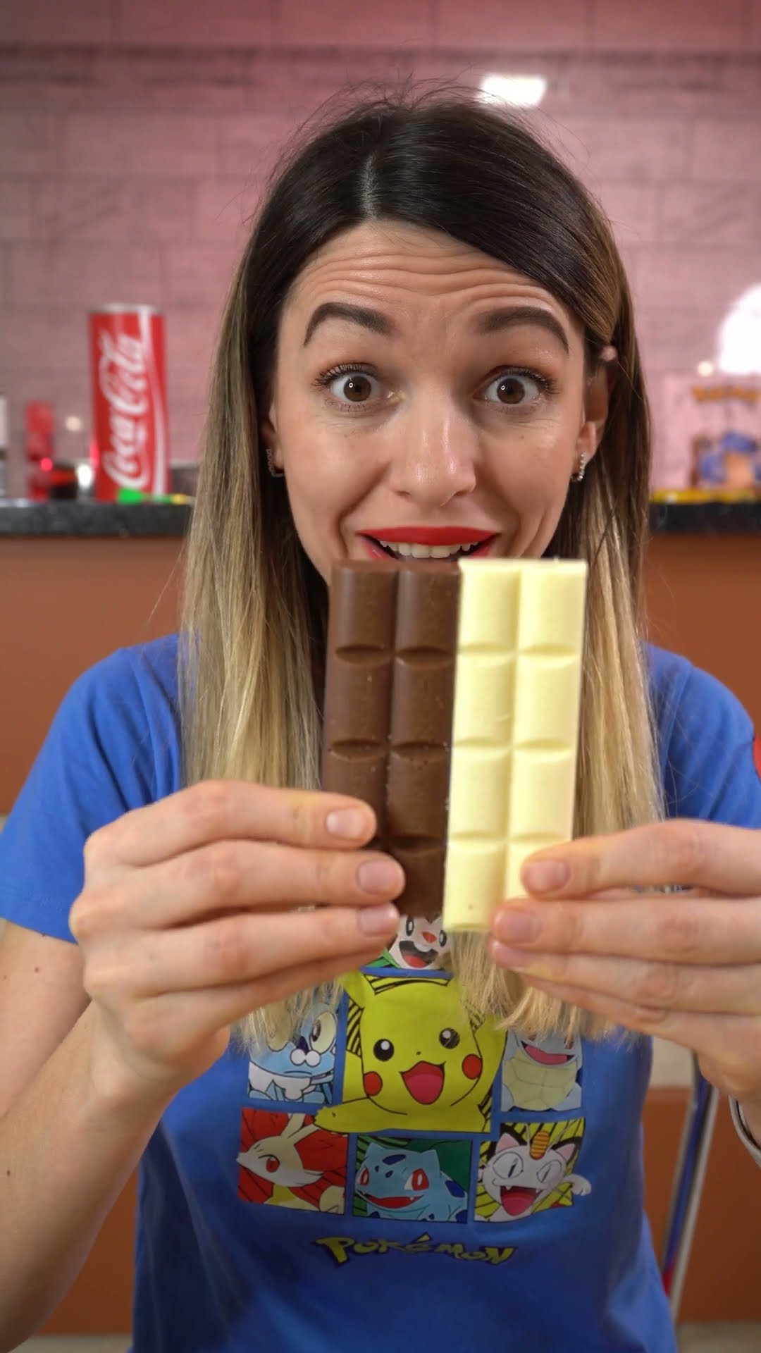 She made a delicious Black And White Chocolate Bar ? #funny #shorts