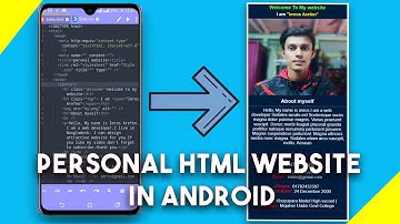 How to design a personal HTML website using android phone | Web design in mobile