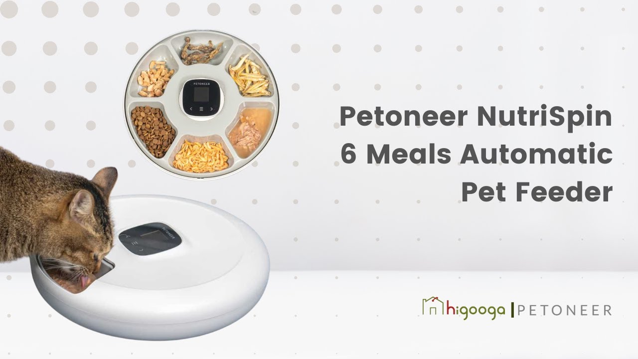 Petoneer NutriSpin 6 Meals Automatic Pet Feeder