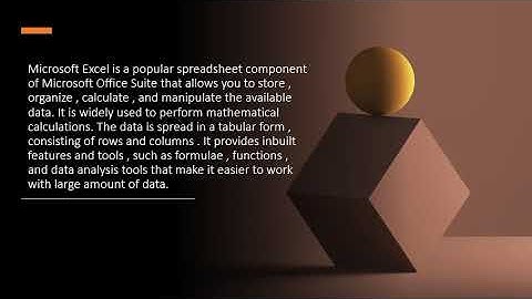 Class V Ch - 8 Microsoft Excel