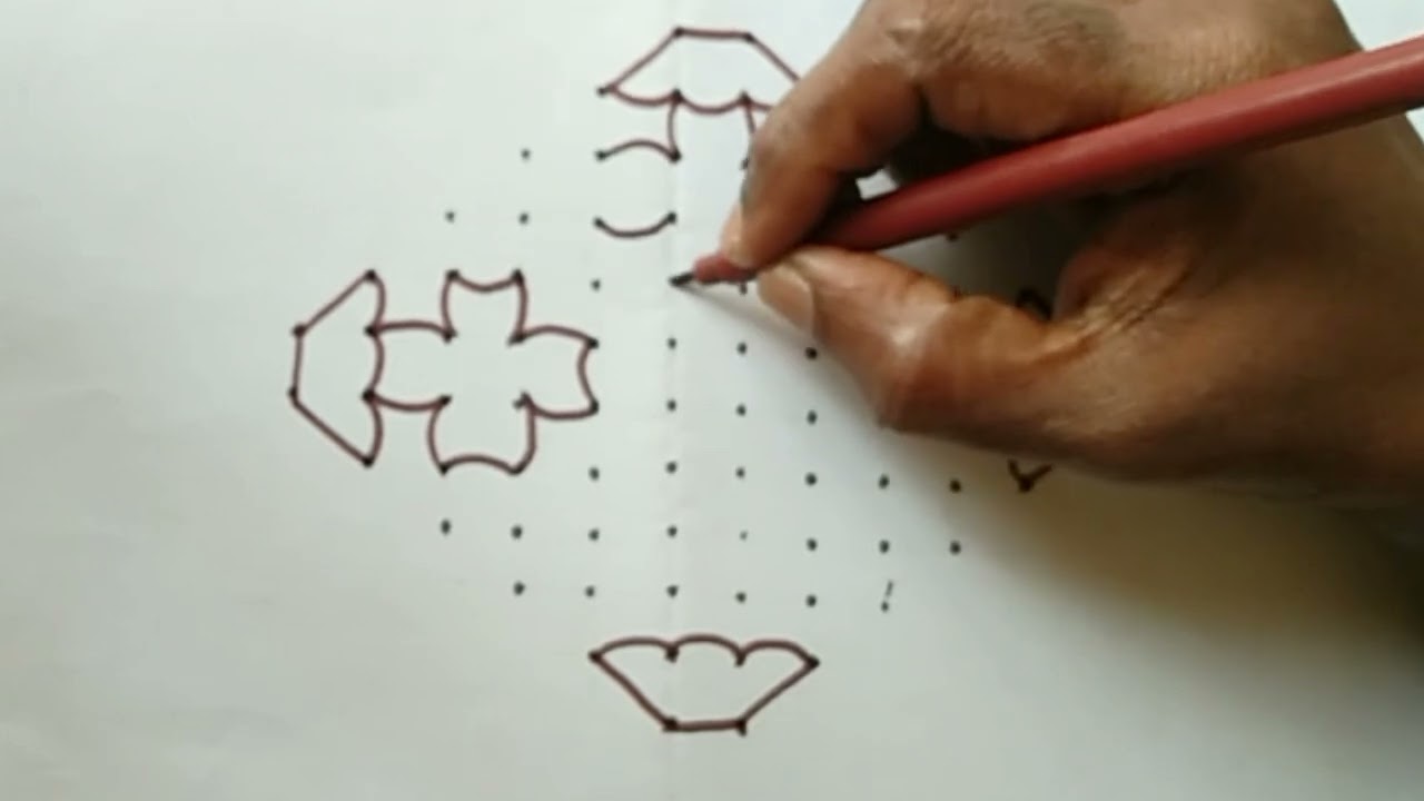 Margali easy flower kolam 12*2