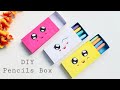 How to make a paper pencil box / DIY paper pencil box idea / Easy Origami box tutorial / Origami