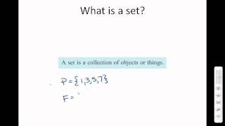 Number Sets and Set Notation