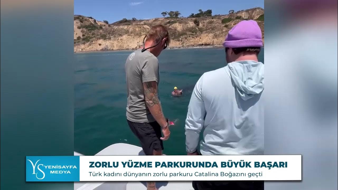 Türk kadını dünyanın zorlu parkuru Catalina Boğazını geçti