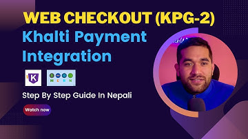 Khalti Payment Gateway Integration Web Checkout (KPG-2) | React | Nodejs | Bipin Budhathoki | Nepali