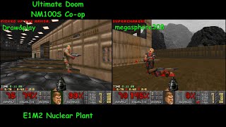 Ultimate Doom E1M2 "Nuclear Plant" NM100S Co-op in 0:42 (Draw&play + megasphere308)