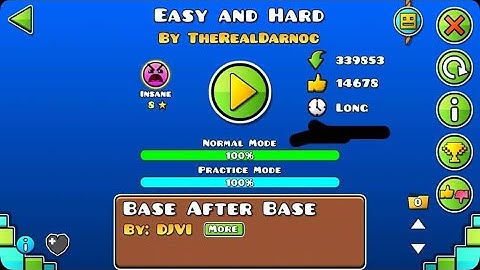 Geometry Dash - Easy And Hard by Darnoc 100% Complete (Insane Level)