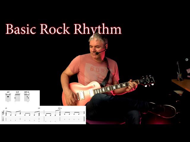 Basic Rock Rhythm - Guitar Lesson class=
