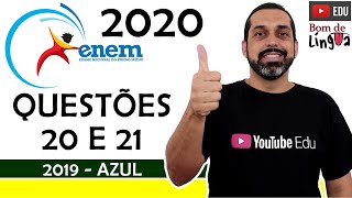 ENEM 2019 Questions 20 and 21 screenshot 1