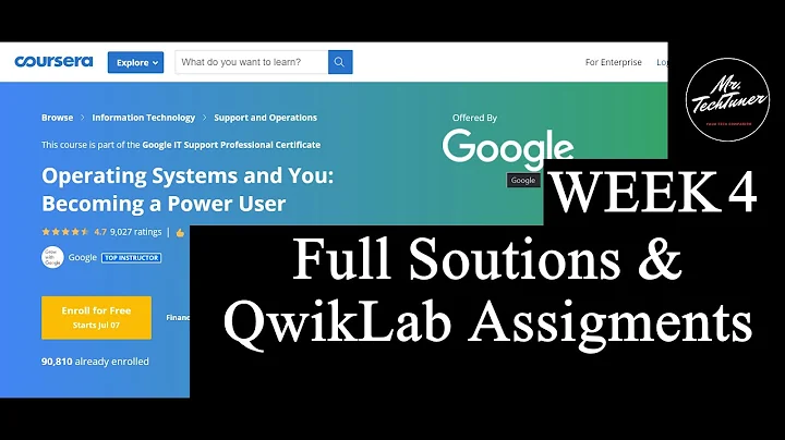 Operating Systems and You: Becoming a Power User | Coursera | Qwiklab Solution | Week 4 Full