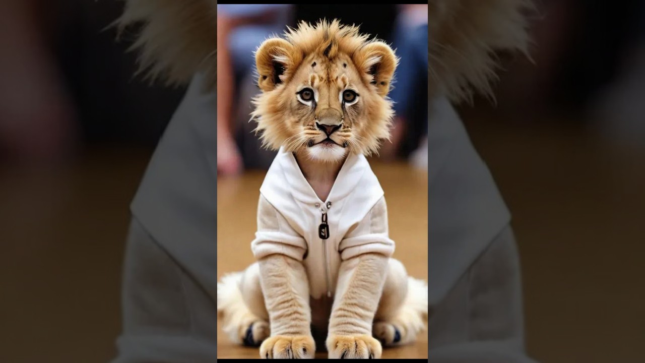 Animal walk on runway fashion show