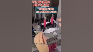 Lipgloss filling machine semi automatic lip gloss filling mascara filling machine #lipgloss #mascara