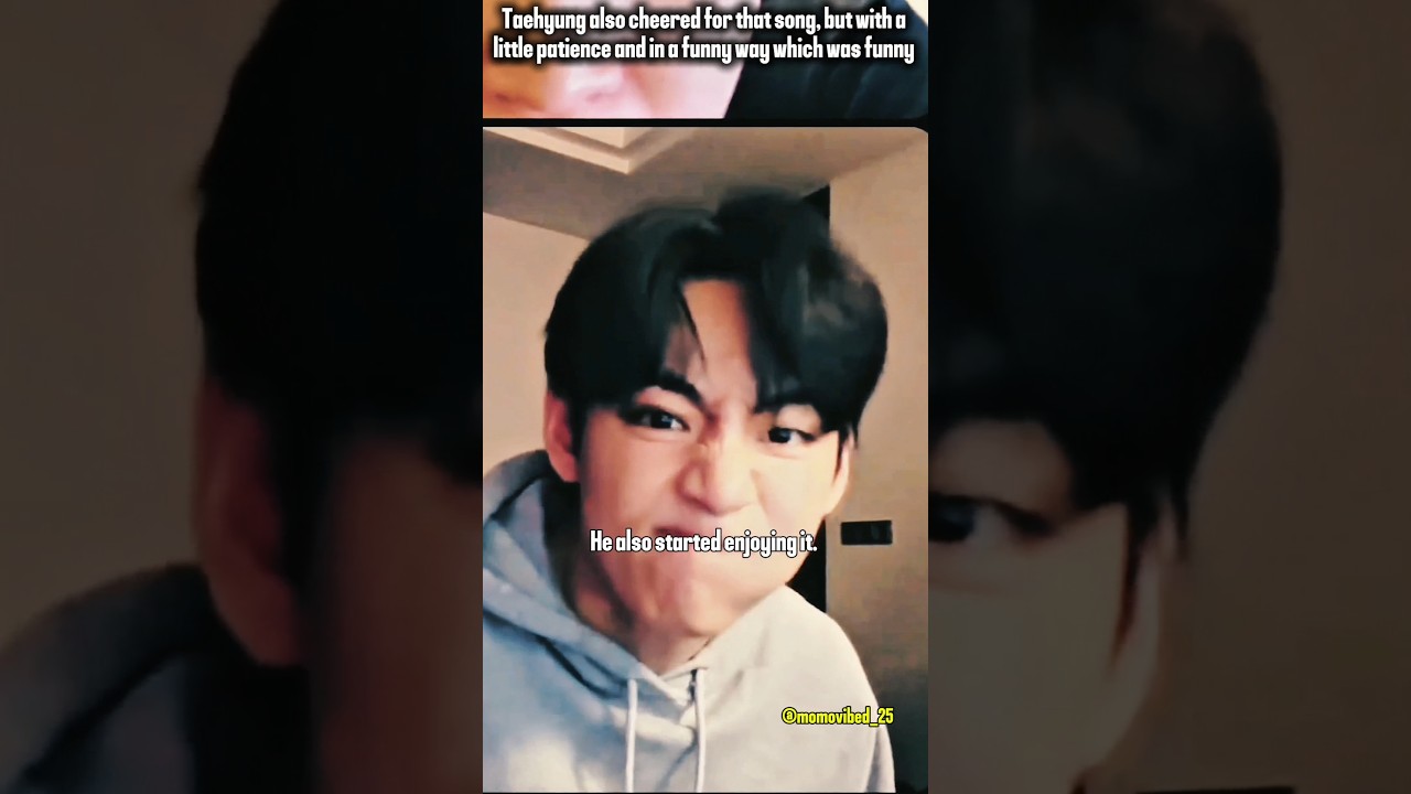 Taehyung also cheered for that song 😇 #kimtaehyung #btsshorts #jiminbts #btsarmy #kpopidol