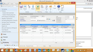 Purchase Requisitions with Project Accounting in Dynamics GP 2016
