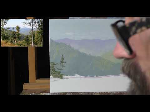 Рисуем маслом деревья видеоурок