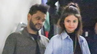 Selena Gomez Rocks the Weeknd s Necklace Looks Smitten During Group Date Night