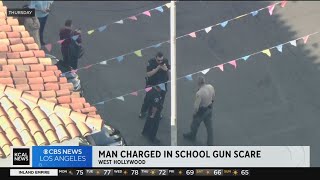 Man charged for allegedly pointing firearm at West Hollywood charter school