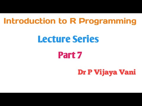 Introduction to R Programming # Part 7 - YouTube