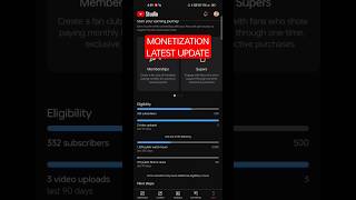 Yt studio New Update || Monetization Latest Update || #update #ytshorts #shorts