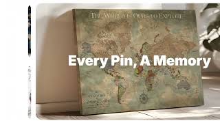 Custom Push Pin World Map Wall Art Canvas Print - Where Have You Been Map with Pin Canvas Print Custom Push Pin World Map Wall Art Canvas Print - Where Have You Been Map with Pin Canvas Print