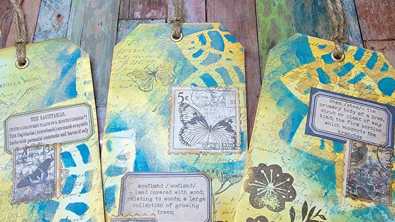 Let's make some Mixed Media tags! |Come Craft with me! - YouTube