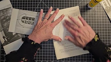 #roxysweeklychallenge | week 27 | Floating bookpage pockets with Mark making fabric