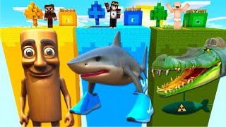 Tung Tung Sahur Vs Bombardino Crocodilo Vs Tralalero Tralala Kule Savaşi - Minecraft