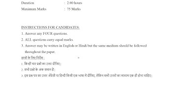 B.com 2nd Year Macro Economics Previous Year Question Paper - Open Book Exam 2020 - Macro Economics