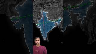 India's length and width through map animation 🤯🌍 #geography #indiangeography #mapanimation #facts