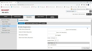 Sharp: How to Create a Custom Folder for Secure Print