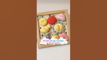 Hô biến trái cây siêu vui nhộn từ đất sét tự khô#viralvideo #diy #cute #clay #creativeclayideas
