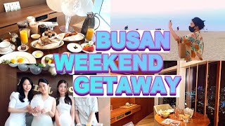 ENG) Busan trip vlog  2박3일 부산 여행 | 파크하얏트 호캉스, 해운대, 브라이덜 샤워, 이태리 부부, 딤타오 | 교사 브이로그 | Park Hayatt