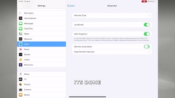 HOW TO ENABLE OR DISABLE SAFARI REMOTE AUTOMATION IN IPADOS 13.6 (IPAD)