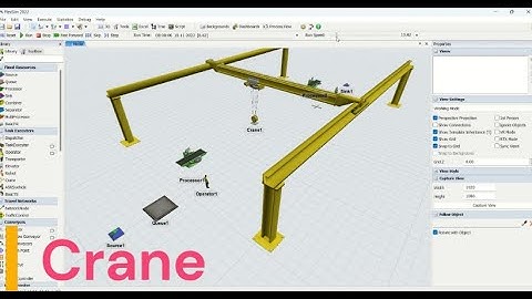 How to use Crane In Flexsim Simulation | Using Task Executer | Step By Step Flexsim Tutorials